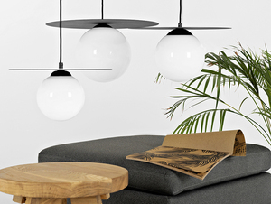 Závěsná lampa SKIVA BALL L - černá small 1