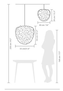 Závěsná lampa UMAGE Aluvia Eos Evia Medium Ø 40 s peřím small 8