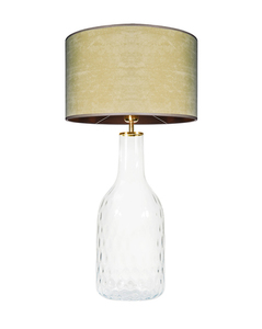 Skleněná stolní lampa Famlight Alor Transparent olivová / hnědá E27 60W ručně vyráběná small 0