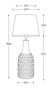 Láhev na lampu Famlight Alor Grey černá / stříbrná E27 60W ručně vyráběná 1 Láhev na lampu Famlight Alor Grey černá / stříbrná E27 60W ručně vyráběná small 1