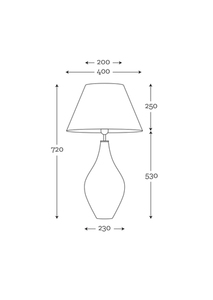 Skleněná stolní lampa Borneo Optic Transparent Famlight béžová / bílá E27 60W small 1