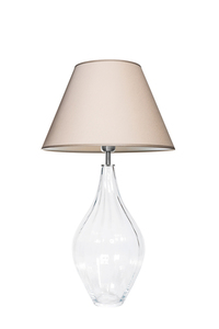 Skleněná stolní lampa Borneo Optic Transparent Famlight béžová / bílá E27 60W small 0