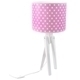 Bílo-růžová stolní lampa Hellux Trivet Puntíky 421.02.22 E27 54 cm small 2
