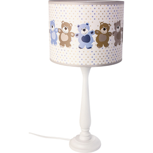 Dětská stolní lampa Hellux Berta 410.41.07 s medvídky, bílá, E27 small 0