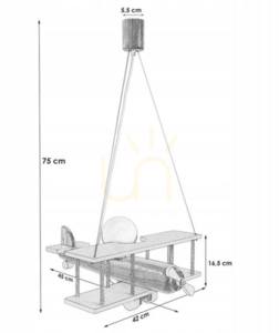 Závěsná lampa pro dítě. Velké letadlo 104.11.40 small 3