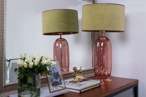 Elegantní stolní lampa Chloe Lister Brown MALEDIVES E27 60W ručně vyráběná small 2