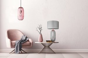 Elegantní stolní lampa Chloe Lister Brown MALEDIVES E27 60W ručně vyráběná small 3