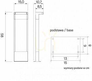 Venkovní stojací svítidlo SU-MA Rota RT-580 tmavě šedé LED 10 W 58 cm small 4