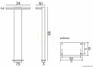 Venkovní stojací lampa SU-MA Fler LED 10W 58 cm tmavě šedá 17602-580 DG small 3
