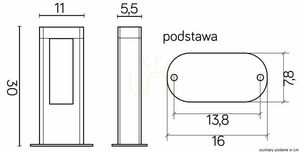 Venkovní stojací světlo SU-MA GL15401 tmavě šedé LED 8 W 30 cm IP54 small 4