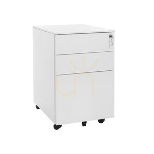 Bílý kancelářský kontejner SONGMICS OFC60WT se 3 zásuvkami a zámkem small 8