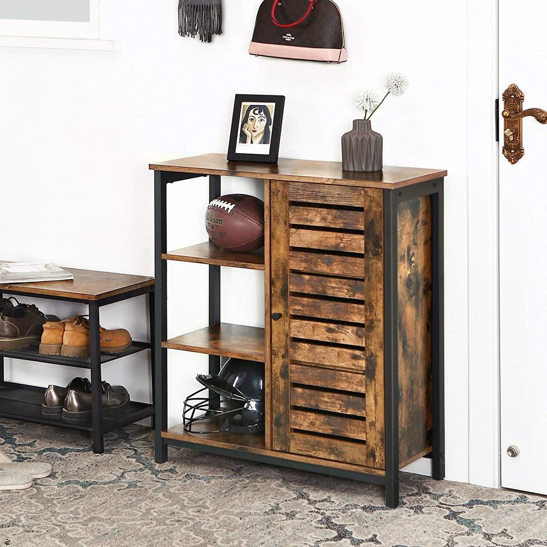 Náhled Industriální skříňka VASAGLE LSC74BX rustikálně hnědá a černá 70 × 30 × 81 cm Industriální skříňka VASAGLE LSC74BX rustikálně hnědá a černá 70 × 30 × 81 cm