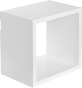Sada 3 nástěnných polic SONGMICS LWS30WT bílé 30/26/22 cm small 3