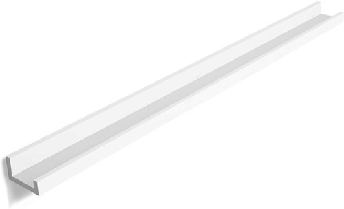 Kontrola Nástěnná police na obrázky Songmics LWS46WT bílá 110 cm MDF