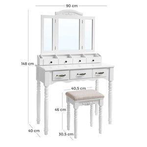 Bílý toaletní stolek RDT60WT 5 Bílý toaletní stolek RDT60WT small 5