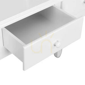 Toaletní stolek SONGMICS RDT80W bílý, 80 cm, 4 zásuvky, bez zrcadla small 9