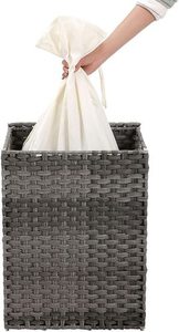 Koš na prádlo SONGMICS LCB51WT 90 l, polyratan, 46x33x60 cm, s víkem a vyjímatelným vakem small 5