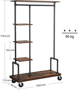 Věšák na šaty s policemi HSR66BX small 2