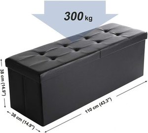 Úložná lavice SONGMICS 120 l LSF75BK černá small 4
