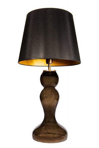 Kontrola Noční lampa se stínidlem Famlight Flores Šedá černá / zlatá E27 60W