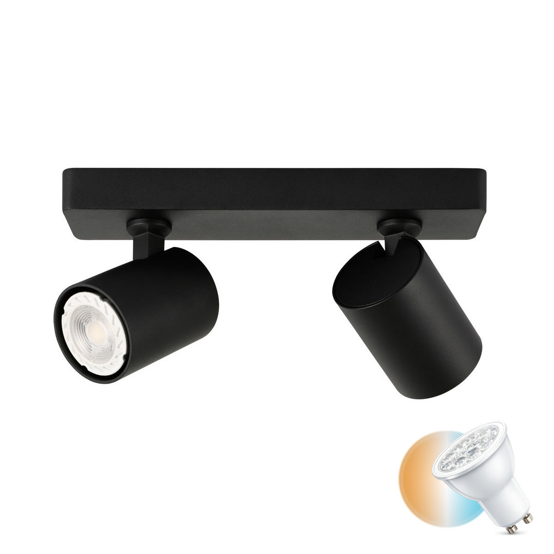 Kontrola Reflektor Italux Lumsi černý GU10 2x35W SPL-2071-2-MB-BL Reflektor Italux Lumsi černý GU10 2x35W SPL-2071-2-MB-BL