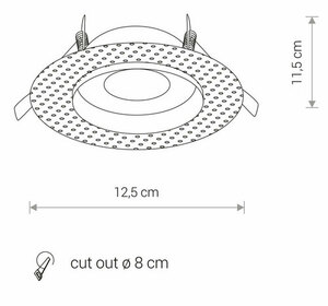 Vestavné svítidlo Nowodvorski ECHO 8372 GU10 černé, otvor Ø8 cm small 4