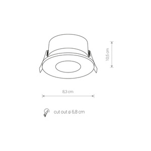 Zápustné koupelnové svítidlo Nowodvorski GOLF 8376 GU10 IP54 černé otvor 6,8 cm small 4