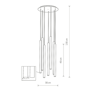 Závěsné svítidlo Nowodvorski LASER VII 8918 bílé 7 × G9 small 1