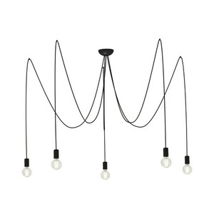 Černé závěsné svítidlo Nowodvorski SPIDER V 6788 5×E27 LED max. 25 W small 0