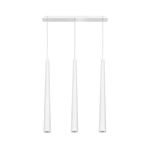 Kontrola Závěsné svítidlo QUEBECK 3xGU10 tři bílé kužely 60 cm lišta 64 cm 5404 Nowodvorski