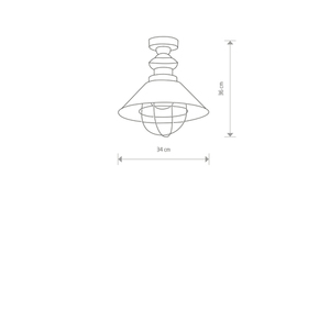 Stropní svítidlo Nowodvorski GARRET I 9247 čokoládové měděné 1×E27 max. 25 W LED small 1