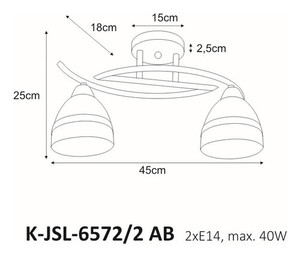 K-JSL-6572/2 AB stropní svítidlo ze série COLAR small 1