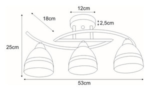 K-JSL-6572/3 AB stropní svítidlo ze série COLAR 1 K-JSL-6572/3 AB stropní svítidlo ze série COLAR small 1