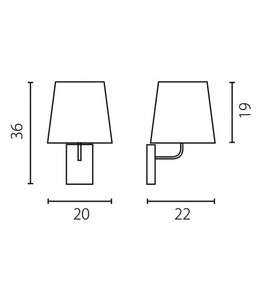 Nástěnná lampa Ramko BELL E27 LED 15W IP20 20 cm 36 cm 67585 small 2