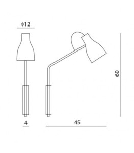 Nástěnná lampa Ramko LOTTA černá E27 60W 60 cm 66147 small 3