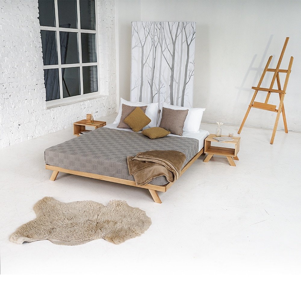 Pohled Postel WoodMan Allegro 180x200 bukové dřevo surové dřevo WUA-00799 Postel WoodMan Allegro 180x200 bukové dřevo surové dřevo WUA-00799