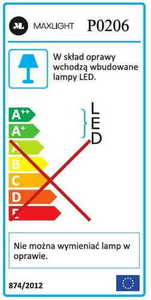 Závěsné svítidlo Max Light Organic P0206D chrom LED 10x1W 20 cm small 2