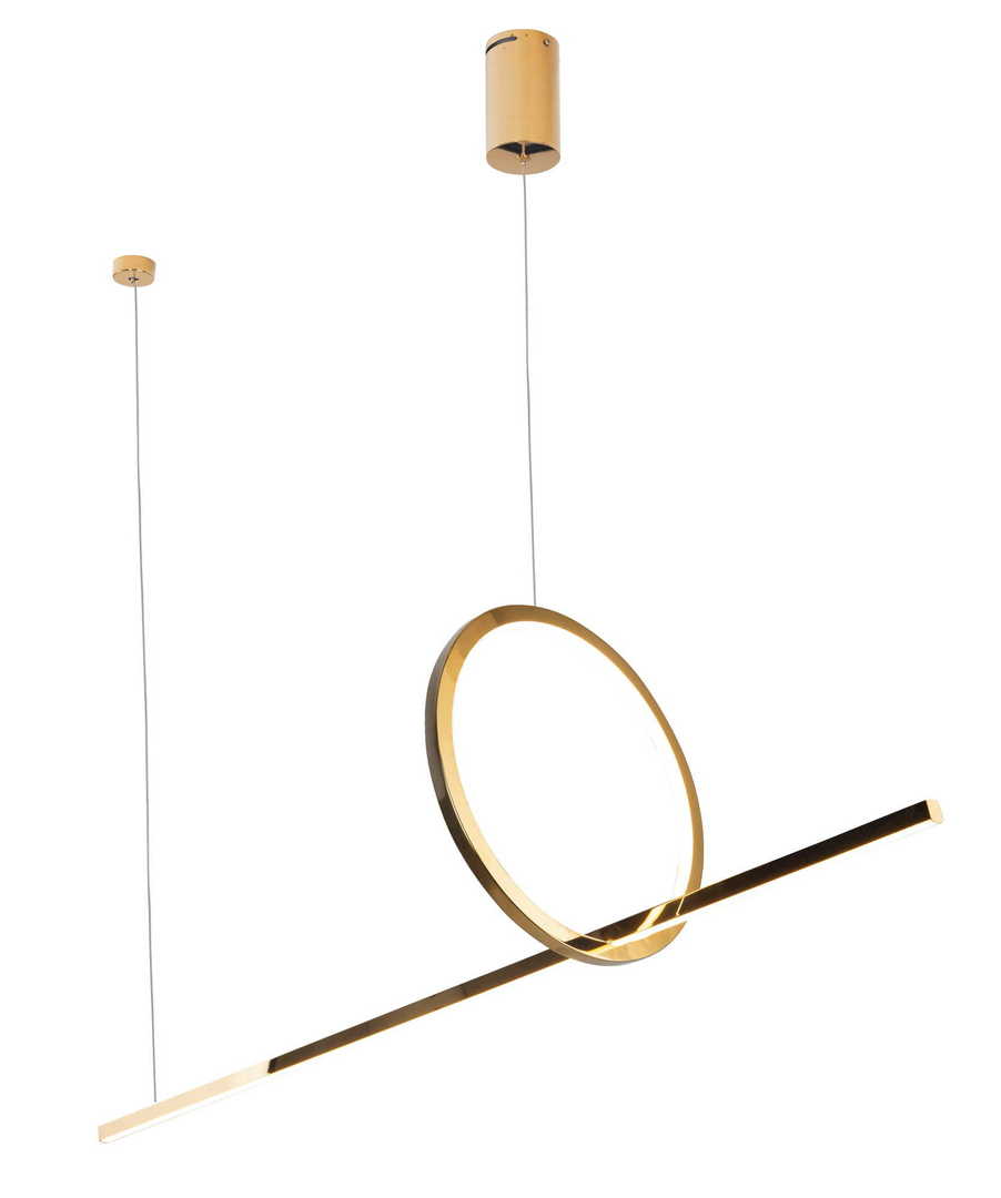 Kontrola Přívěsek světla Max Light Lozanna P0390 zlatý LED 18W 100 cm Přívěsek světla Max Light Lozanna P0390 zlatý LED 18W 100 cm