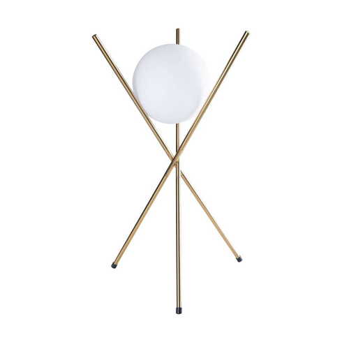 Kontrola Stolní lampa Max Light Xena T0044 mosazná sklo E27 60 cm
