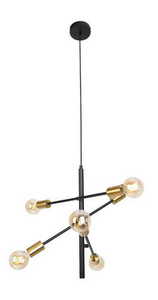 Závěsné svítidlo TODI P0397 černo-zlaté, 6xE27, Ø 60 cm small 0