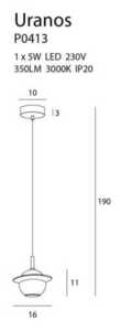 Přívěsek světla Max Light Uranos P0413 bílá zlatá mramor 16 cm 1 Přívěsek světla Max Light Uranos P0413 bílá zlatá mramor 16 cm small 1