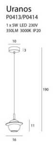 Závěsné svítidlo Max Light Uranos P0414 černo-zlaté 16 cm LED 5W mramor 1 Závěsné svítidlo Max Light Uranos P0414 černo-zlaté 16 cm LED 5W mramor small 1