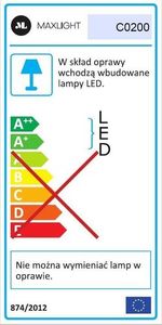Plafon Max Light Velvet C0200 LED 67W czarny 98x65 cm small 2
