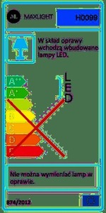 Zapuštěné svítidlo Max Light Arya Tilted H0099 černé 8W LED stmívatelné small 2