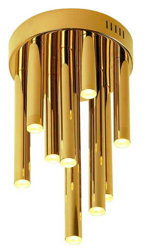 Kontrola Plafon Max Light Organic C0197D zlatý LED 10x1W 20 cm