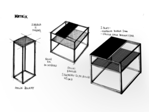 Konferenční stolek MATRIX METAL 50 - černý small 5