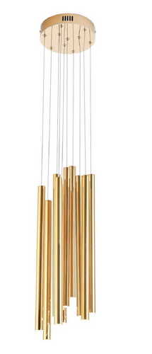 Kontrola Závěsné svítidlo Max Light Organic P0265D zlaté 10xLED 20 cm