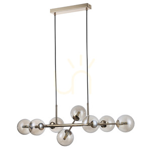 Závěsné světlo Italux Erimid zlaté sklo 8x G9 PND-2244-8A-GD small 1
