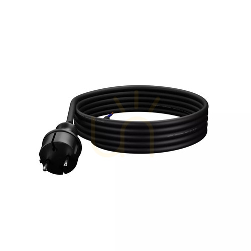 Kontrola Připojovací kabel se zástrčkou 3m IP44 černý 2x1,0