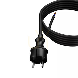 Připojovací kabel se zástrčkou 3m IP44 černý 2x1,0 small 1